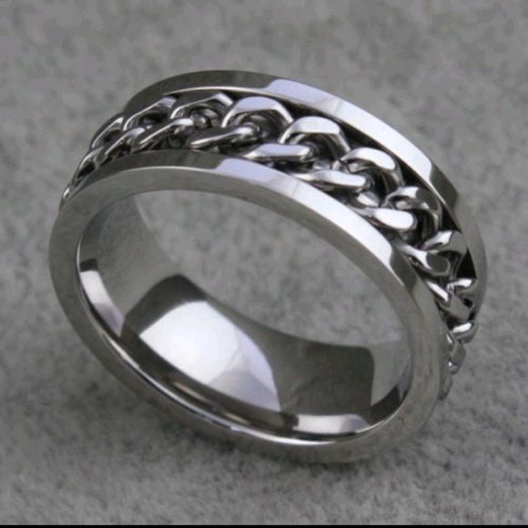 - Jewelry - Titanium Stainless Steel Spinner Ring